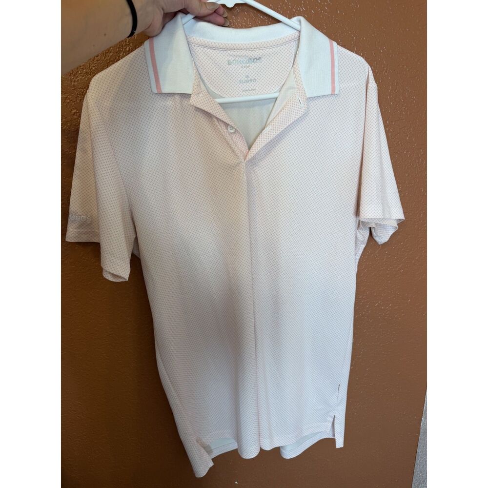 Bonobos Men's Coral and White Medium Slim Fit Polo